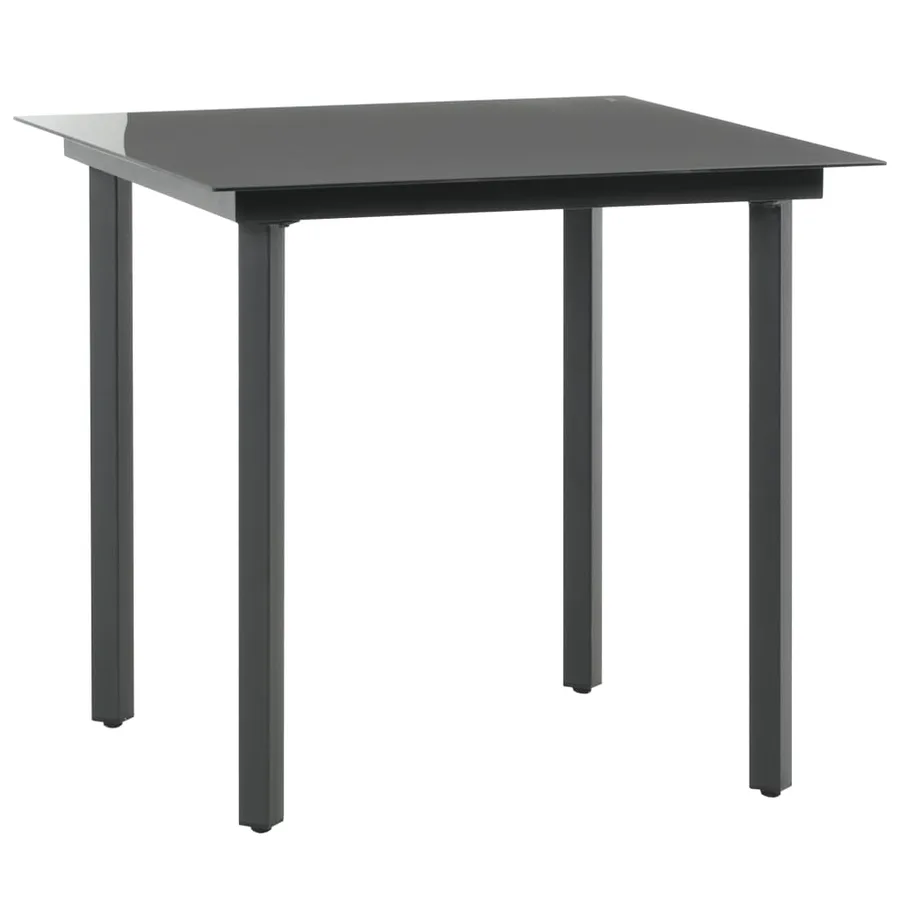 Ensemble à manger de jardin 3 pcs PVC résine tressée noir - 3