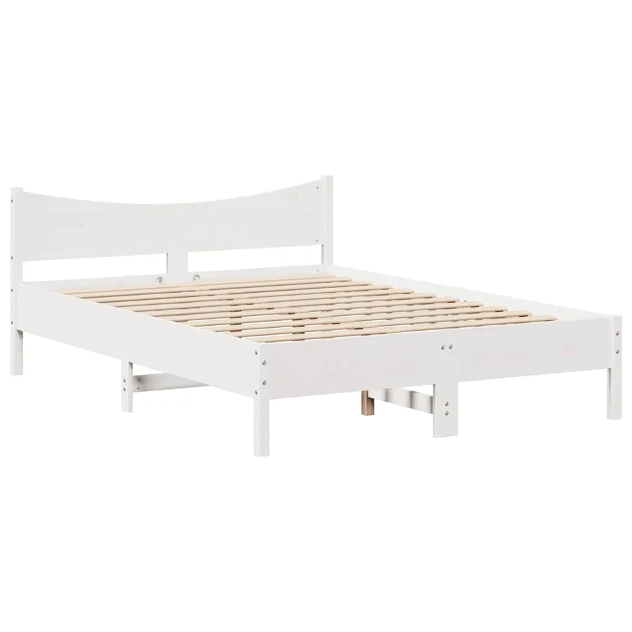 Cadre de lit avec tiroirs blanc 140x200 cm bois de pin massif - 5
