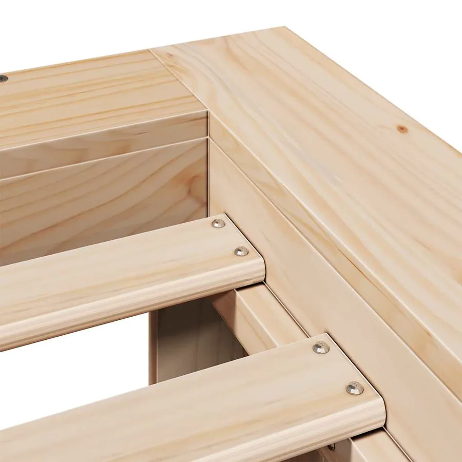 Cadre de lit sans matelas 160x200 cm bois massif de pin - 10