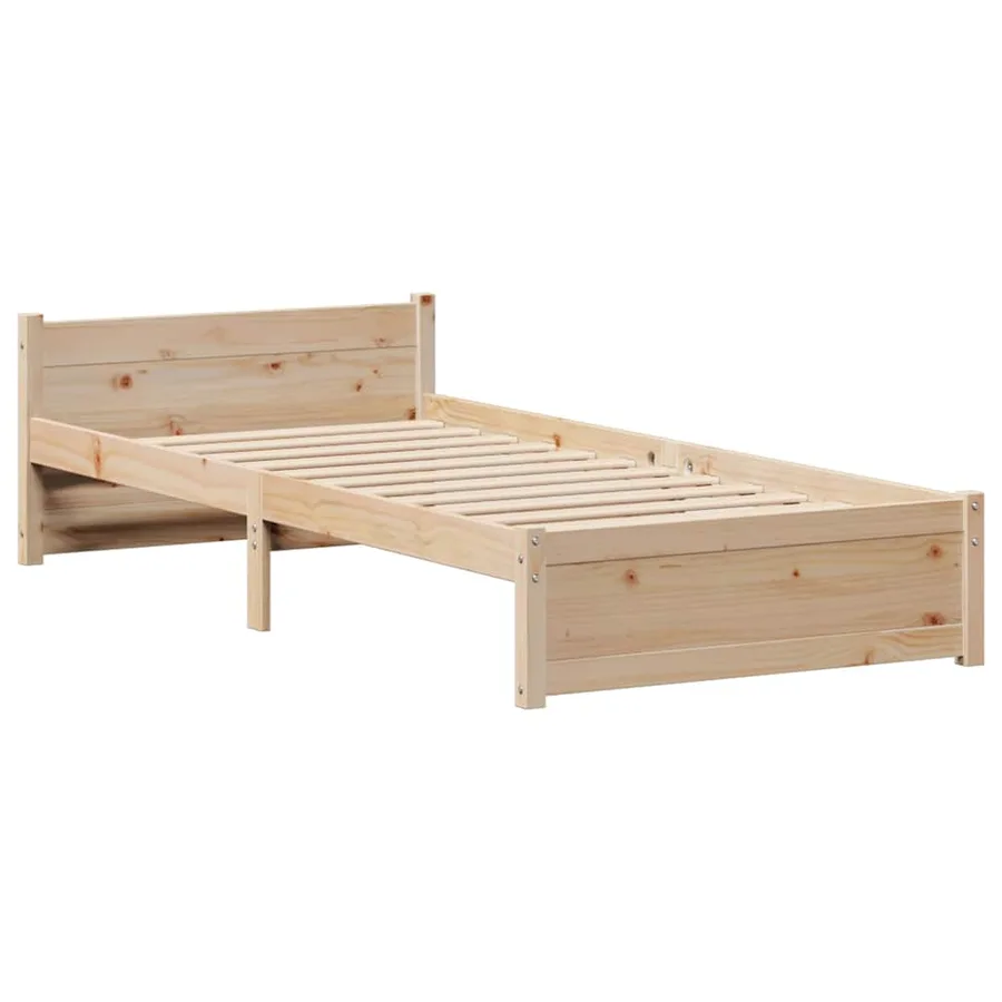 Cadre de lit sans matelas 90x200 cm bois de pin massif - 5