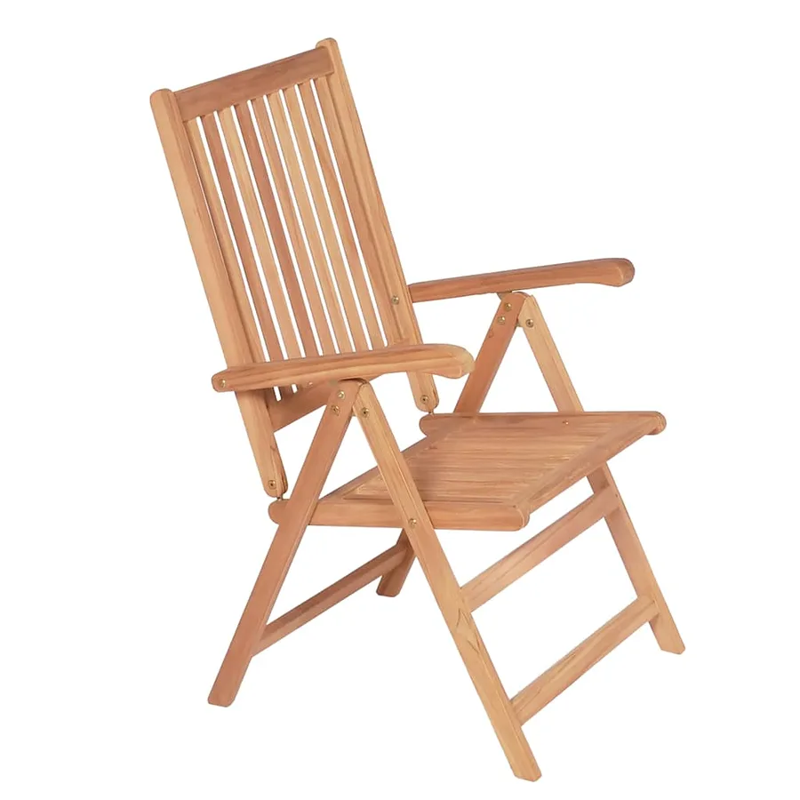 Chaises inclinables de jardin lot de 4 Bois de teck solide - 4