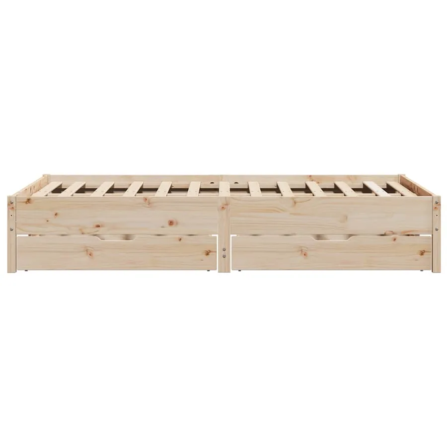 Cadre de lit sans matelas 120x200 cm bois de pin massif - 7