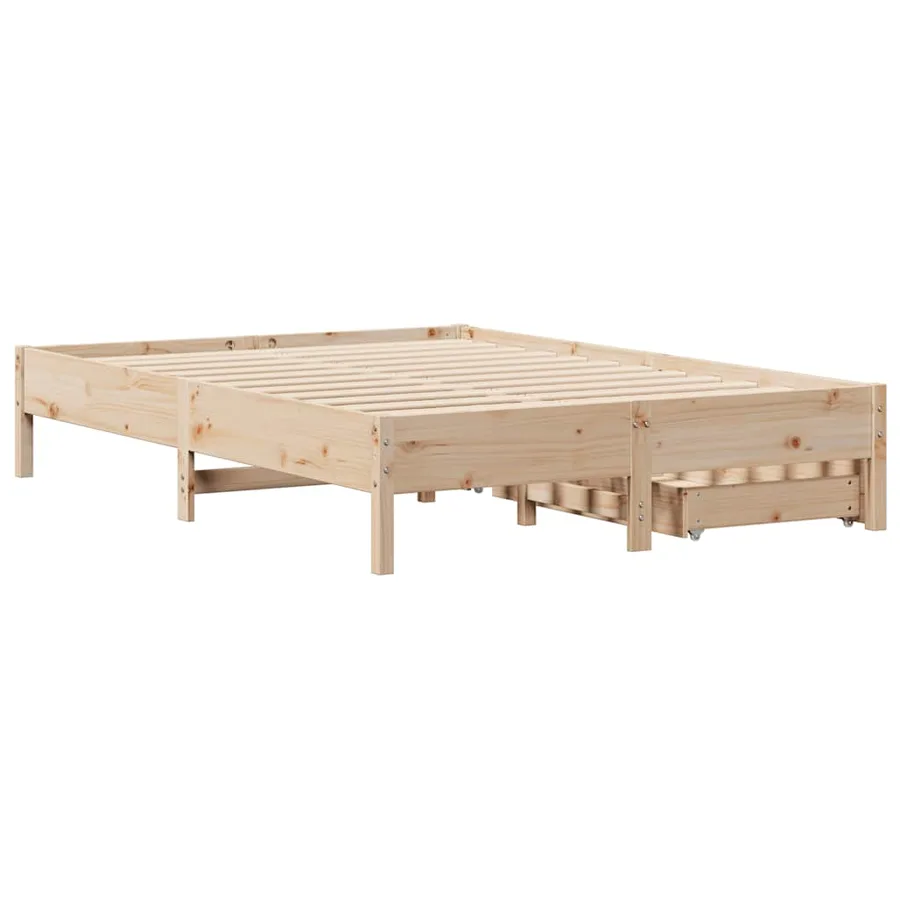Cadre de lit sans matelas 120x200 cm bois de pin massif - 8