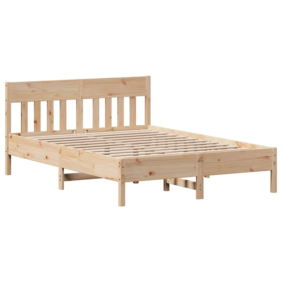 Cadre de lit sans matelas 160x200 cm bois massif de pin - 5