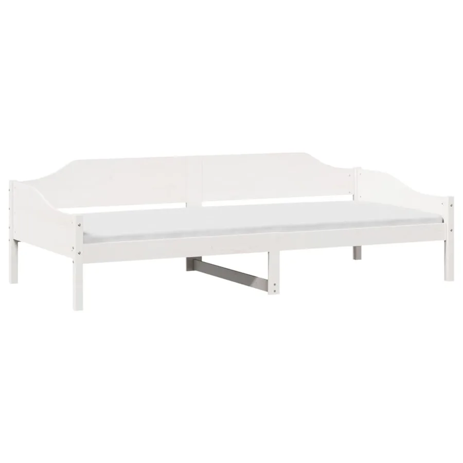 Cadre de lit sans matelas blanc 80x200 cm bois massif de pin - 3