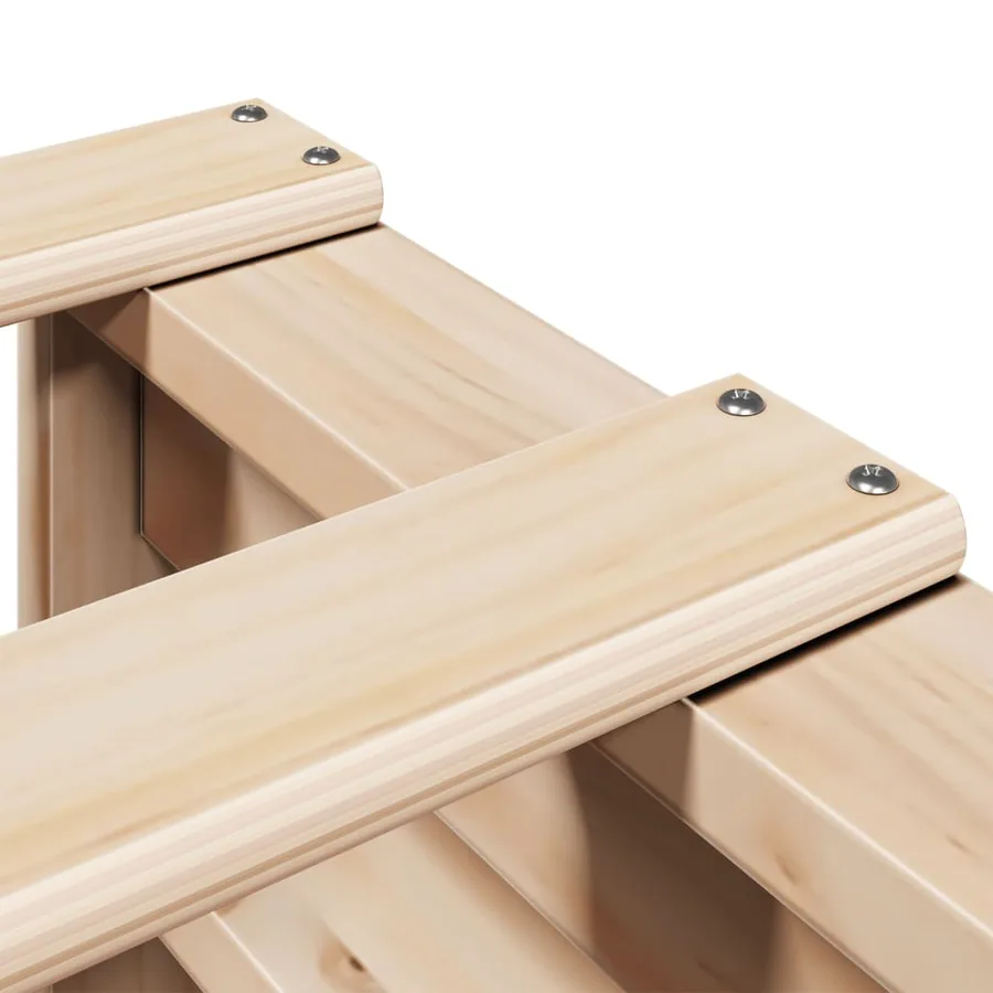 Cadre de lit sans matelas 200x200 cm bois massif de pin - 9