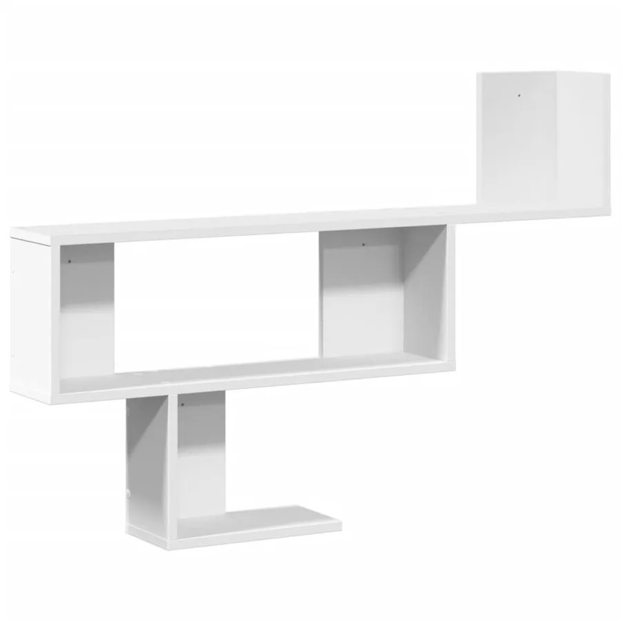 Étagère murale blanc 100x15x70 cm bois d'ingénierie - 2