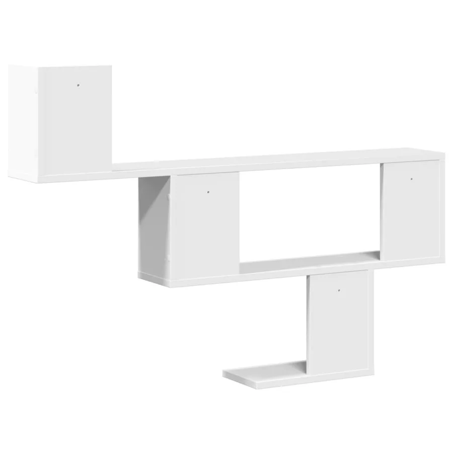 Étagère murale blanc 100x15x70 cm bois d'ingénierie - 6