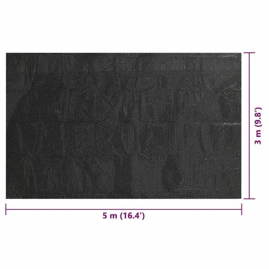 Couverture de piscine rectangulaire 500x300 cm PE Noir - 6