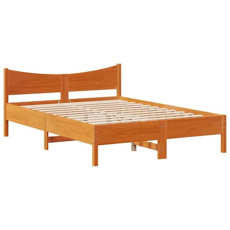 Cadre de lit avec tiroirs cire marron 120x200cm bois pin massif - 5