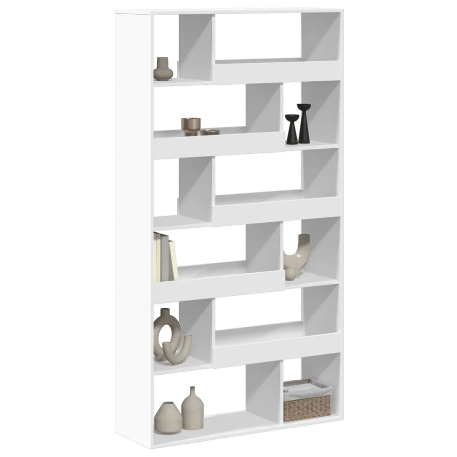 Cloison de séparation blanc 100x33x187,5 cm bois d'ingénierie - 3