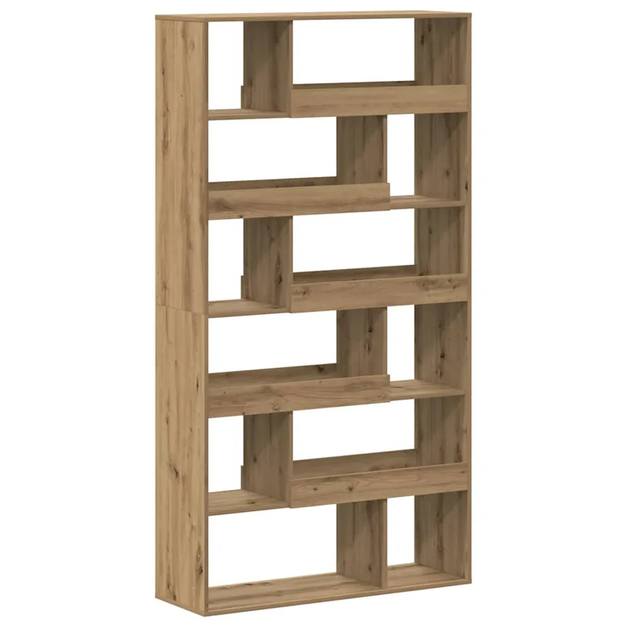 Bibliothèque chêne artisanal 100x33x187,5 cm bois d'ingénierie - 2