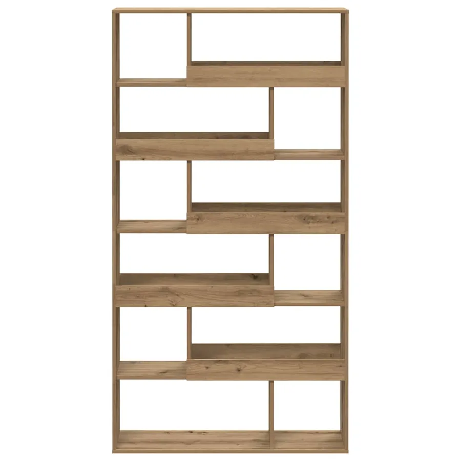 Bibliothèque chêne artisanal 100x33x187,5 cm bois d'ingénierie - 4