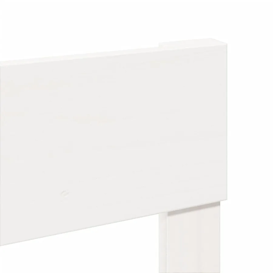 Cadre de lit sans matelas blanc 120x190 cm bois de pin massif - 9