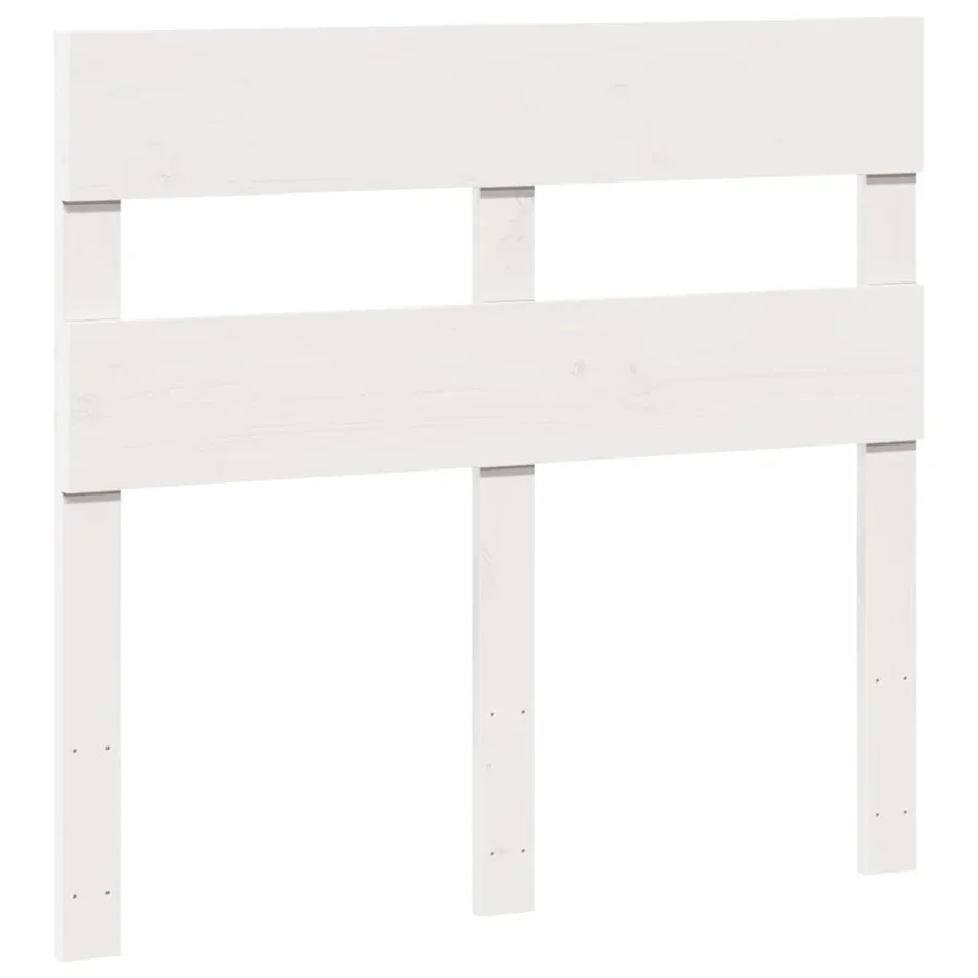 Cadre de lit sans matelas blanc 90x190 cm bois de pin massif - 6