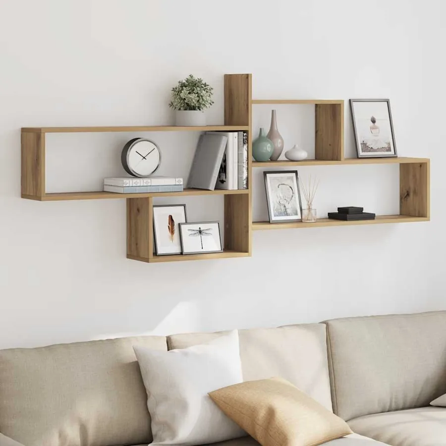Étagère murale chêne artisanal 167,5x18x68 cm bois ingénierie