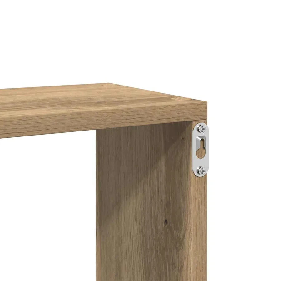 Étagère murale chêne artisanal 167,5x18x68 cm bois ingénierie - 8