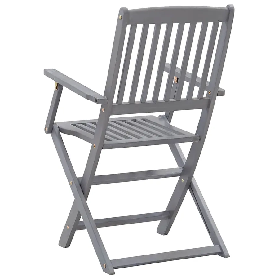 Chaises pliables d'extérieur lot de 6 Bois d'acacia solide - 5