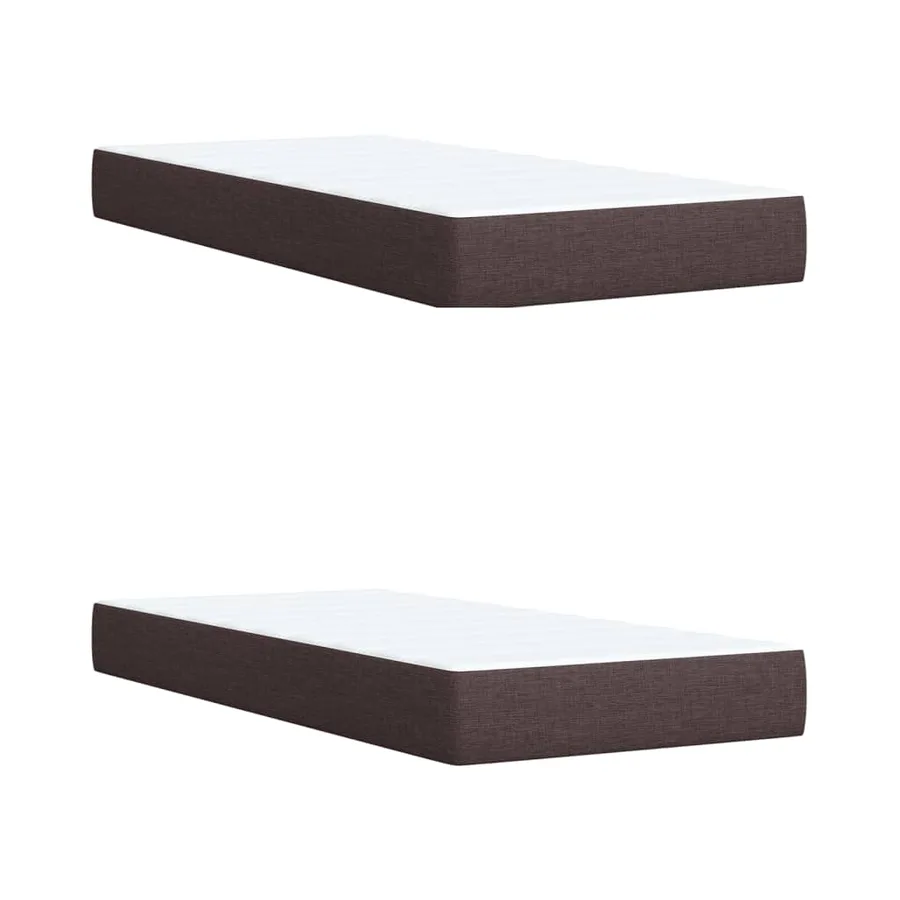 Sommier à lattes de lit avec matelas Marron foncé 200x200 cm - 10