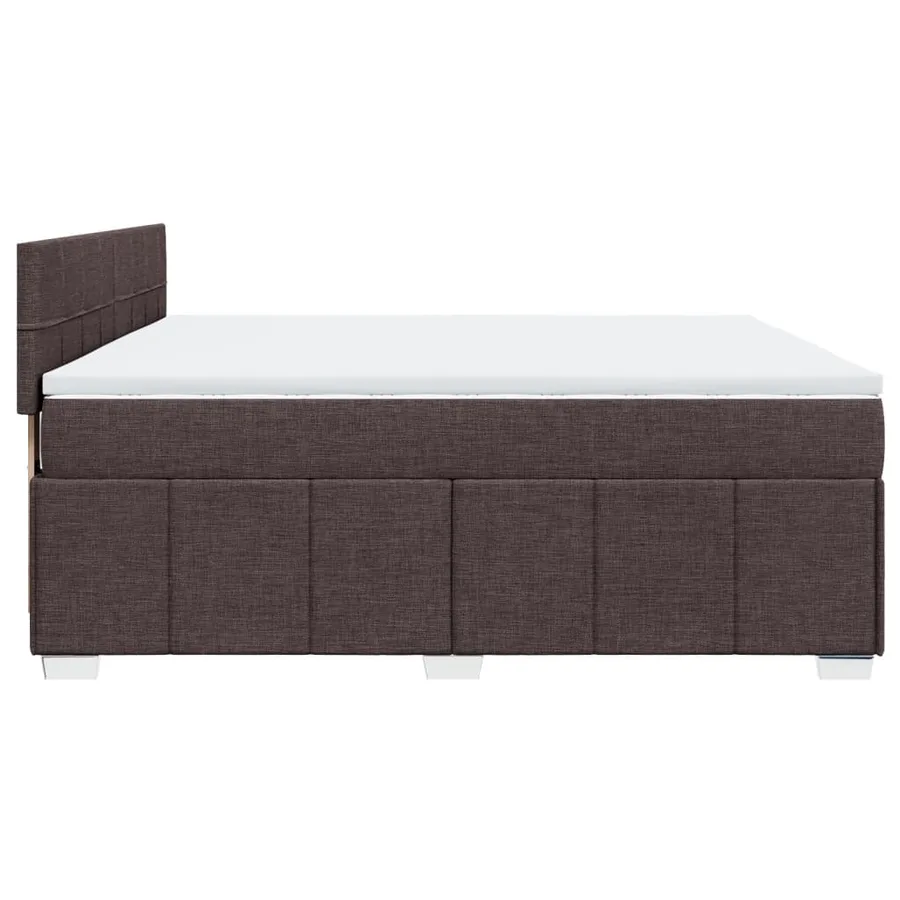 Sommier à lattes de lit avec matelas Marron foncé 200x200 cm - 5