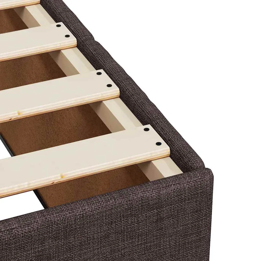 Sommier à lattes de lit avec matelas Marron foncé 200x200 cm - 11