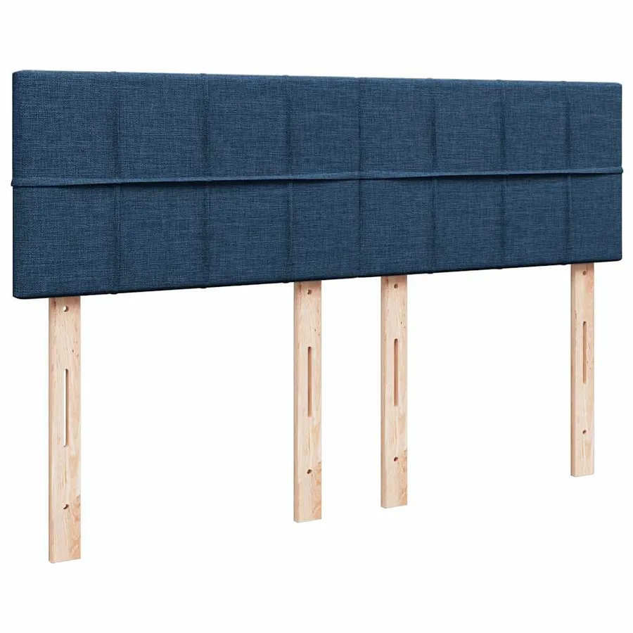 Sommier à lattes de lit avec matelas Bleu 140x190 cm Tissu - 7