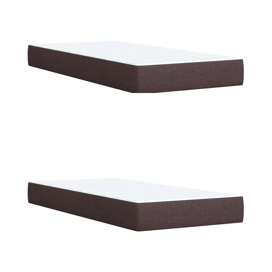 Sommier à lattes de lit avec matelas Marron foncé 200x200 cm - 10