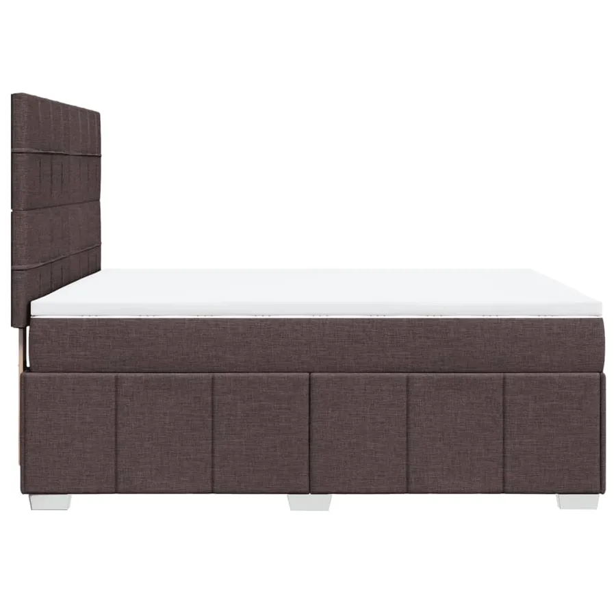 Sommier à lattes de lit avec matelas Marron foncé 140x200 cm - 5
