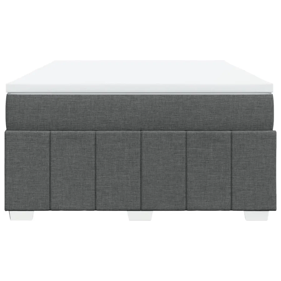 Sommier à lattes de lit avec matelas Gris foncé 140x190cm Tissu - 4