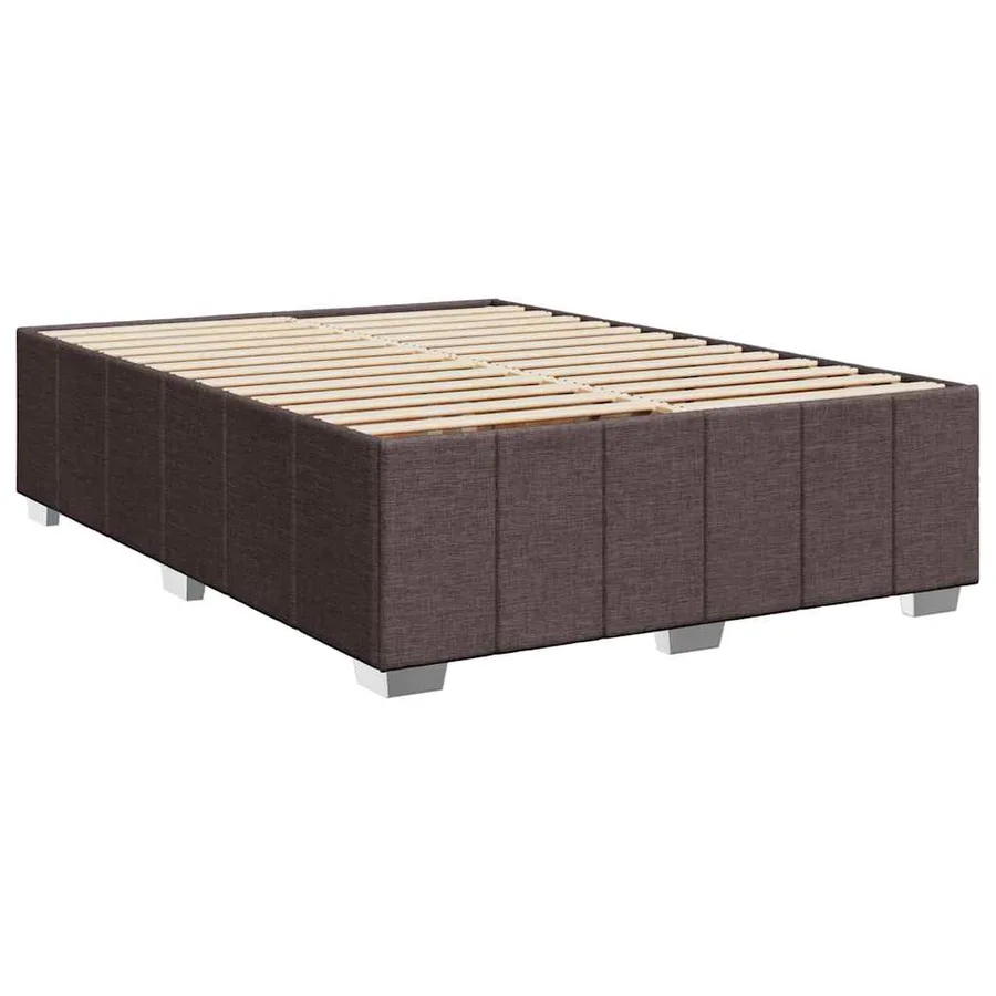 Sommier à lattes de lit avec matelas Marron foncé 140x190 cm - 5