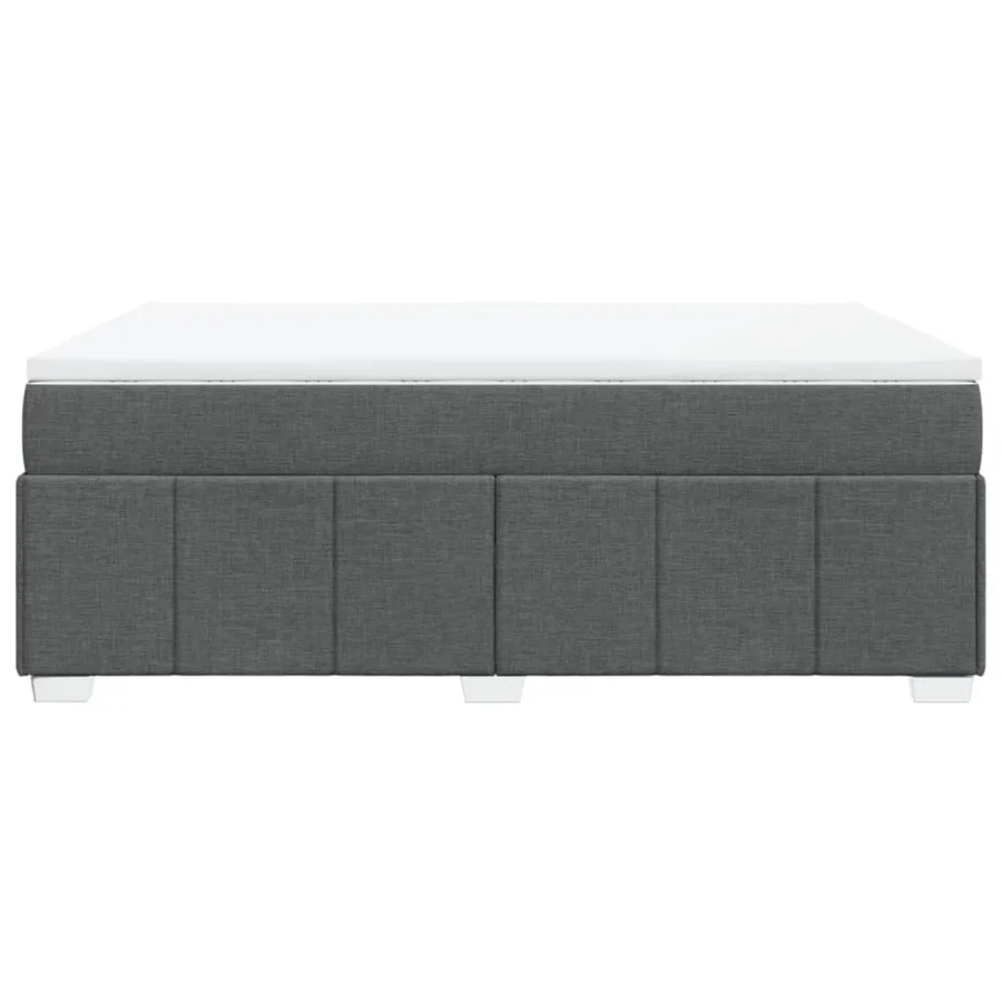 Sommier à lattes de lit avec matelas Gris foncé 140x200cm Tissu - 8