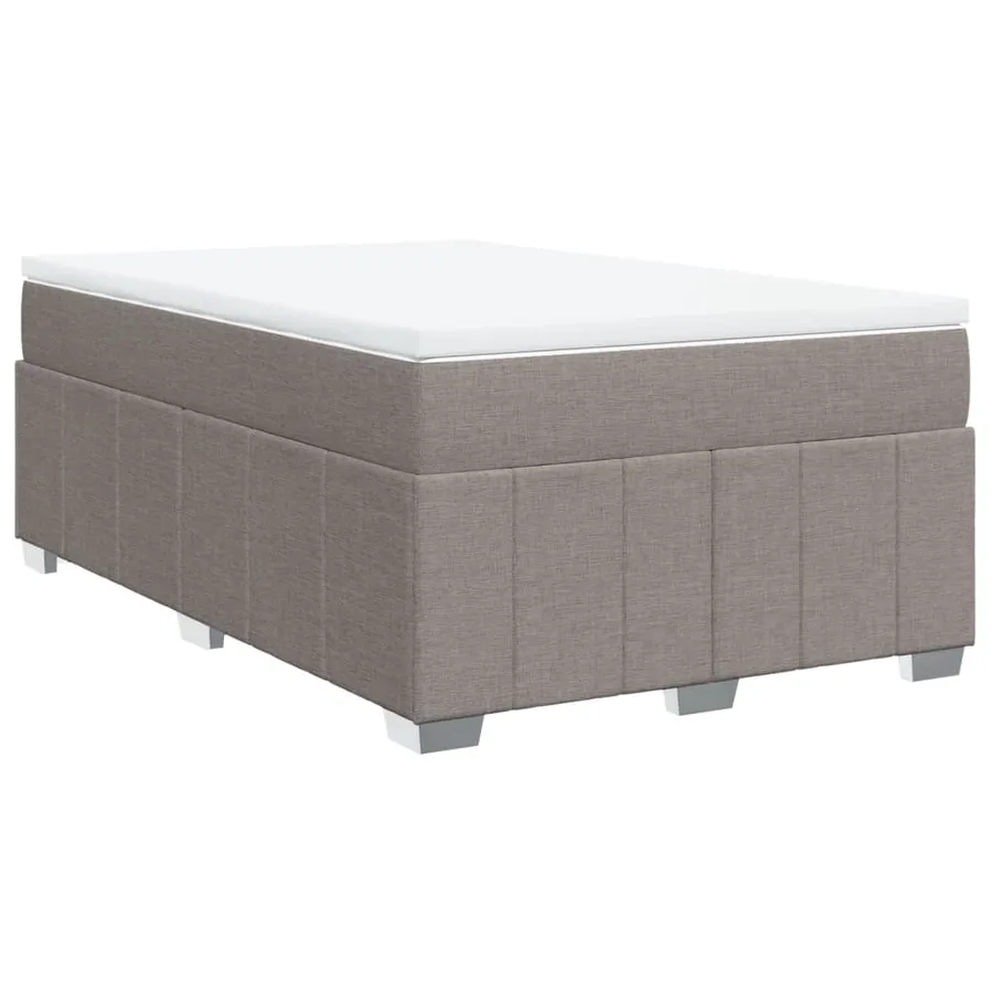 Sommier à lattes de lit avec matelas Taupe 120x200 cm Tissu - 2