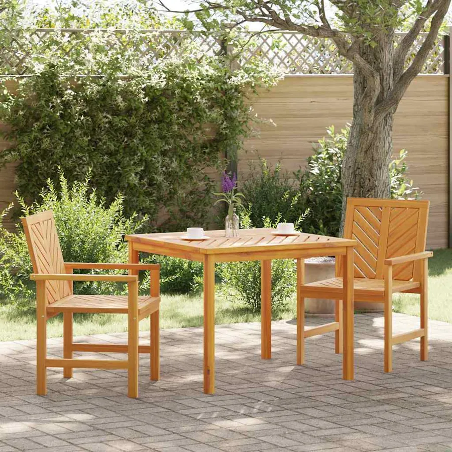 Ensemble de salle à manger pour jardin 3 pc Marron