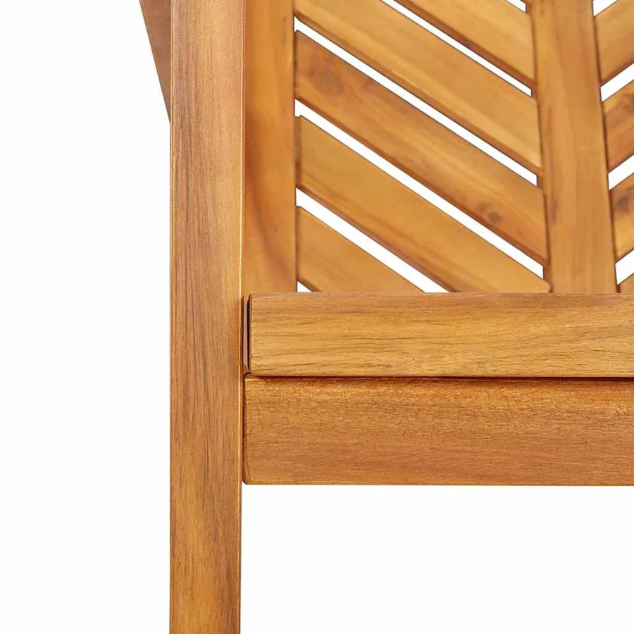 Ensemble de salle à manger pour jardin 3 pc Marron - 9