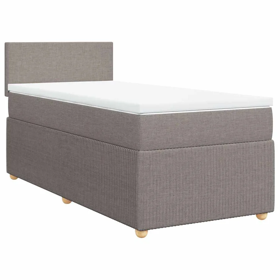Sommier à lattes de lit avec matelas Taupe 80x200 cm Tissu - 2