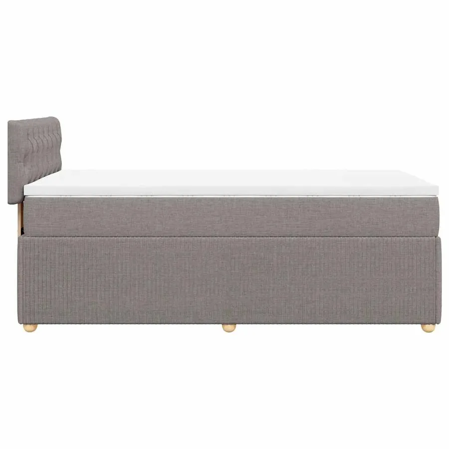 Sommier à lattes de lit avec matelas Taupe 80x200 cm Tissu - 5