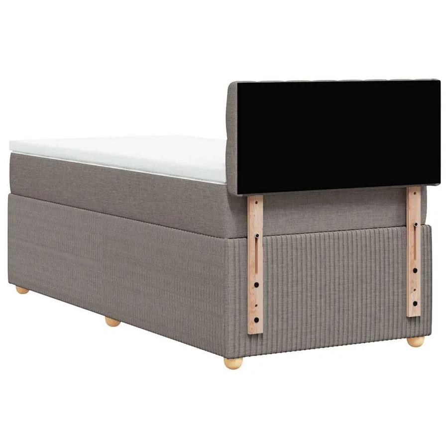 Sommier à lattes de lit avec matelas Taupe 80x200 cm Tissu - 6