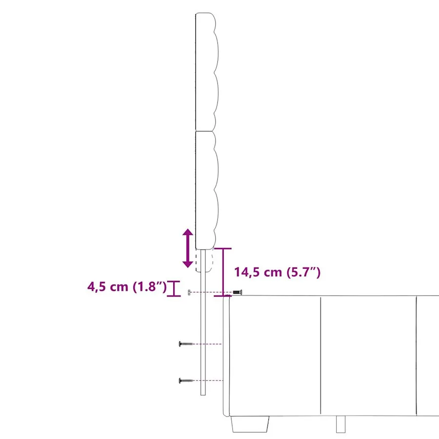 Sommier à lattes de lit avec matelas Crème 200x200 cm Tissu - 19