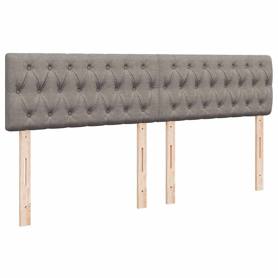Sommier à lattes de lit avec matelas Taupe 200x200 cm Tissu - 12