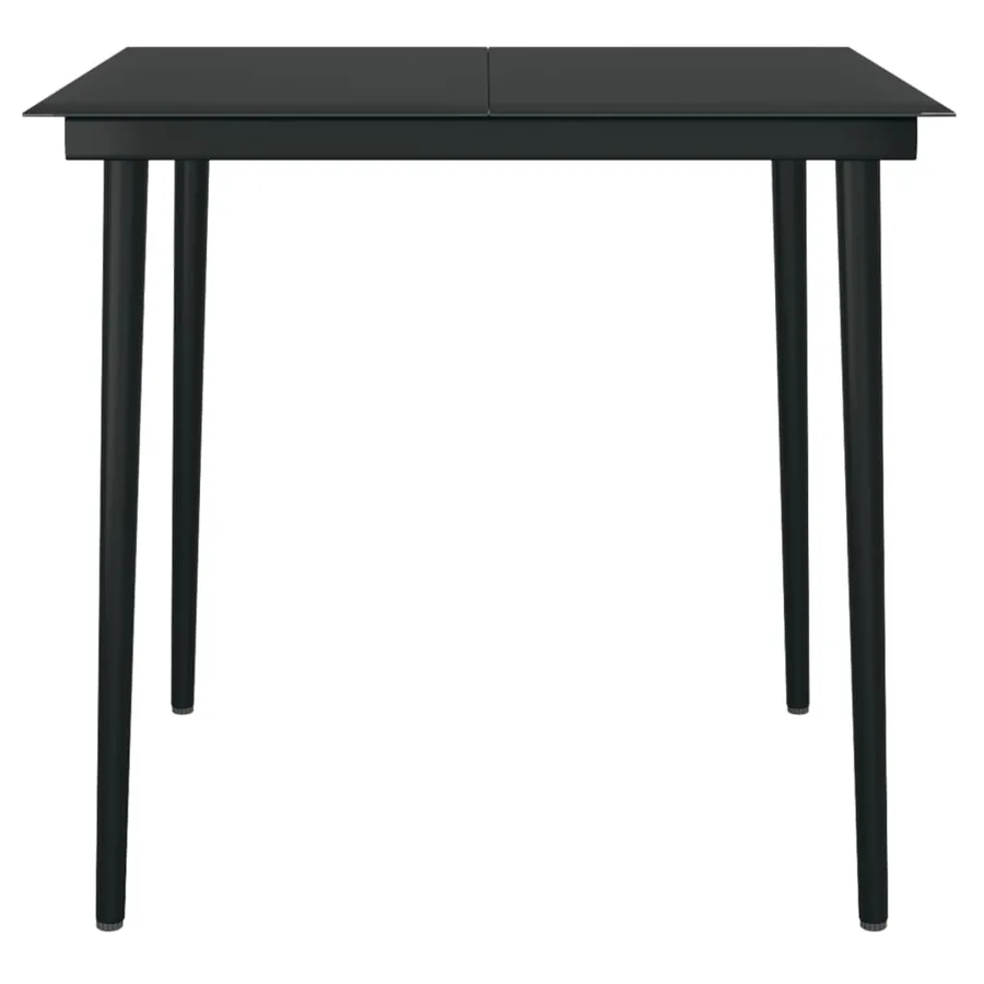 Ensemble à manger de jardin 3 pcs Gris et noir - 6