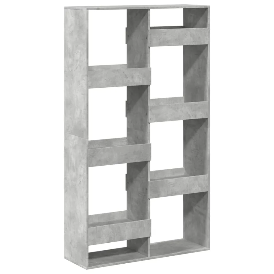 Cloison de séparation gris béton 100x33x175cm bois d'ingénierie - 2