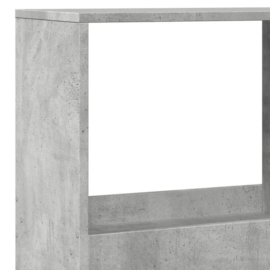 Cloison de séparation gris béton 100x33x175cm bois d'ingénierie - 7