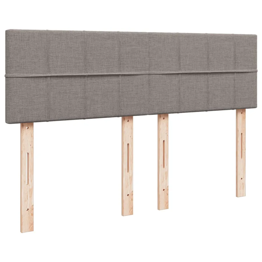 Sommier à lattes de lit avec matelas Taupe 140x200 cm Tissu - 7