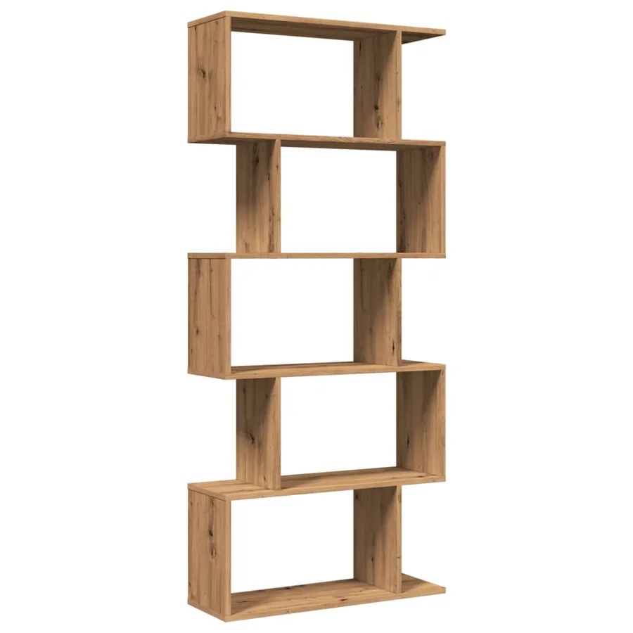 Étagère séparatrice de pièce à 5 niveaux chêne artisanal - 2