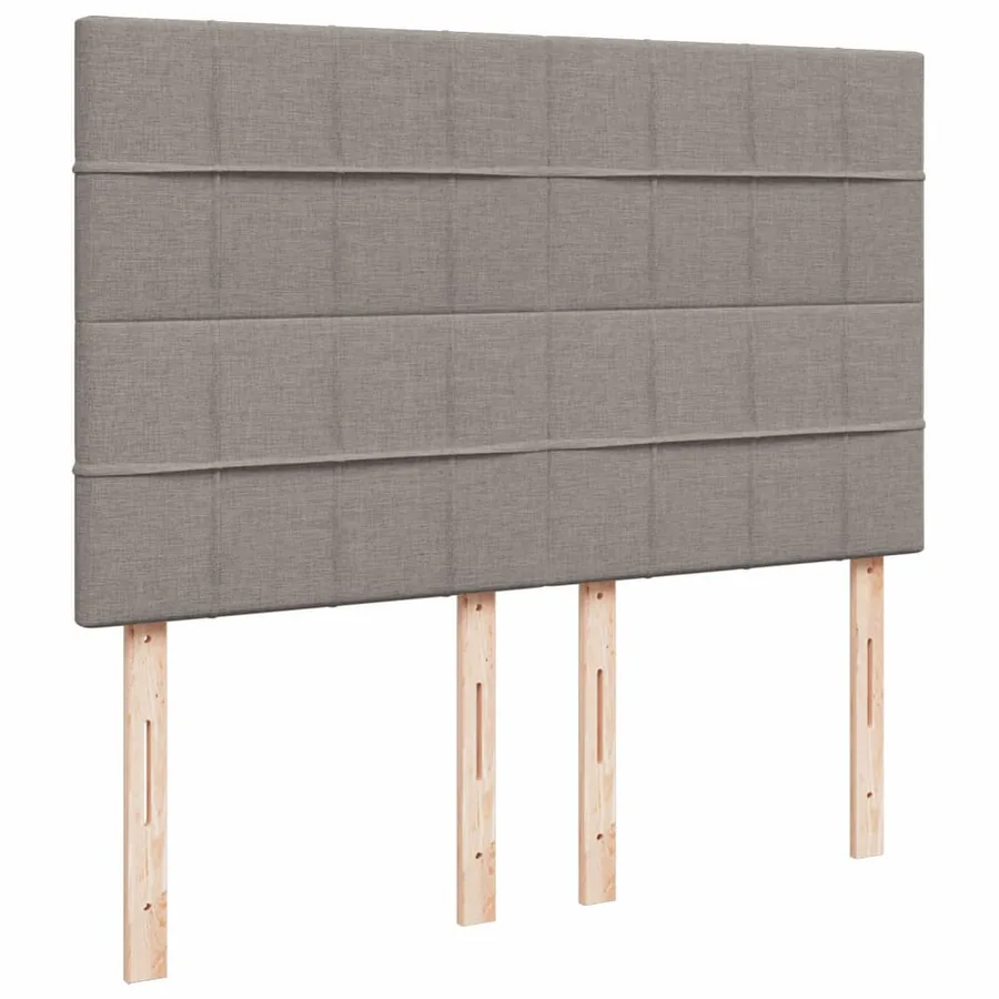 Sommier à lattes de lit avec matelas Taupe 140x200 cm Tissu - 9