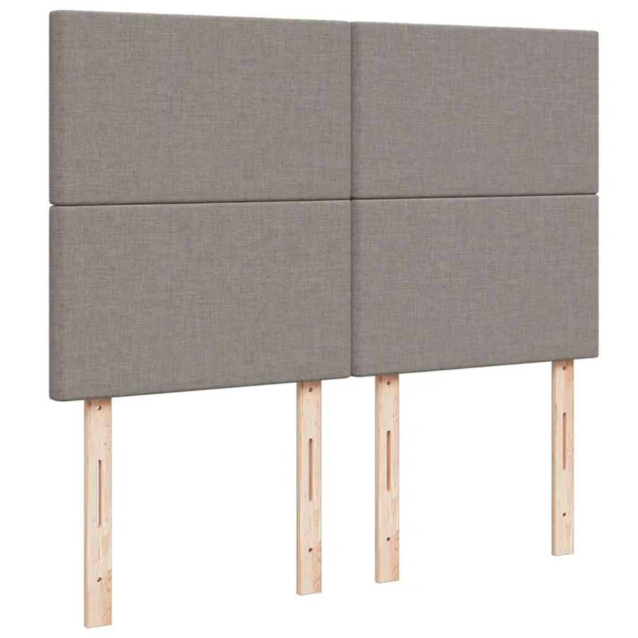 Sommier à lattes de lit avec matelas Taupe 140x200 cm Tissu - 9