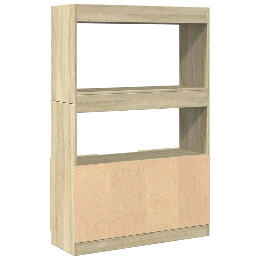 Buffet haut chêne sonoma 92x33x140 cm bois d'ingénierie - 7