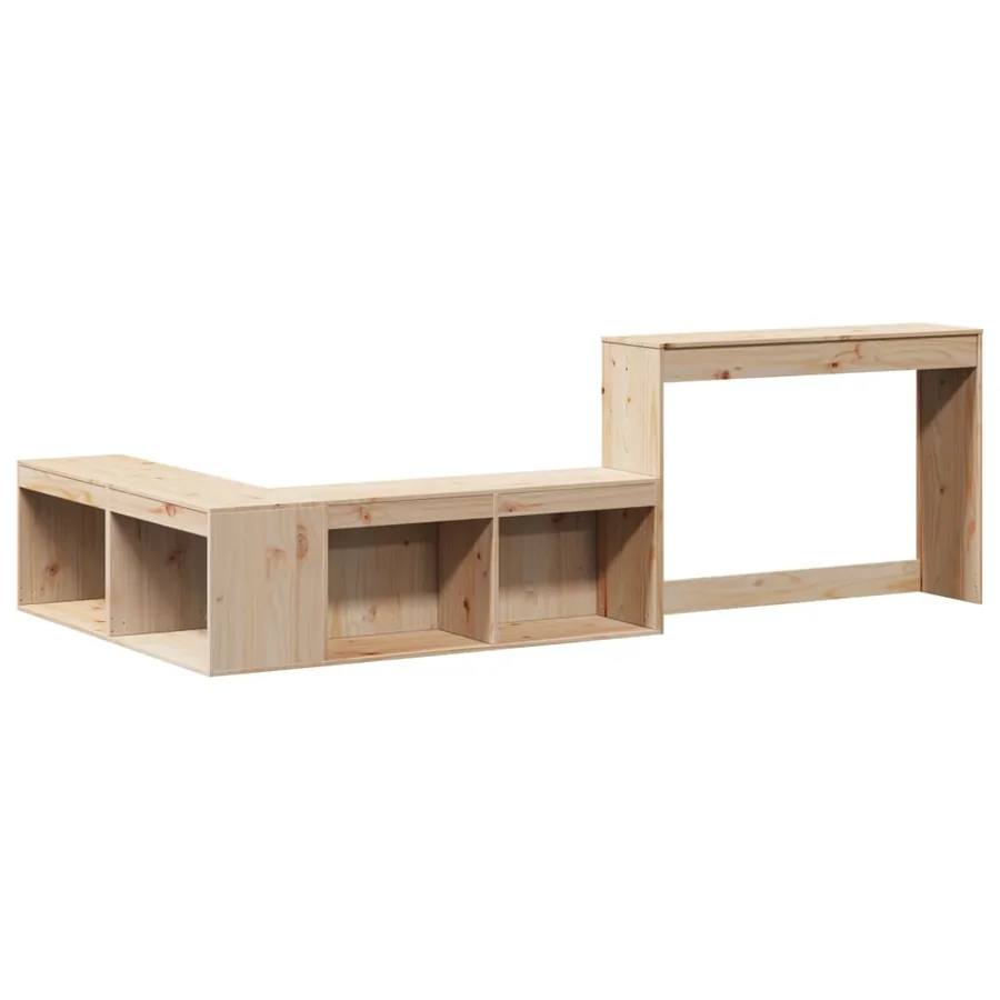 Table de chevet avec bureau 232 x 122 x 75 cm Bois de pin massif - 3