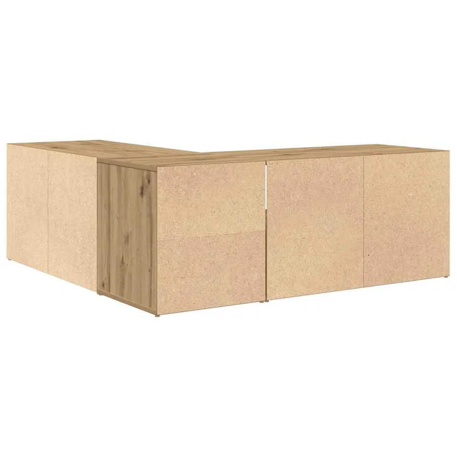 Armoire d'angle chêne artisanal 200x40x45 cm bois d'ingénierie - 11
