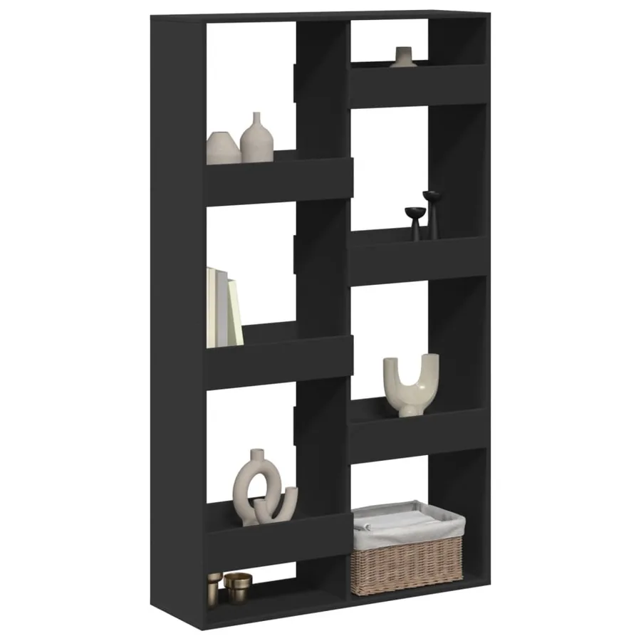 Cloison de séparation noir 100x33x175 cm bois ingénierie - 3